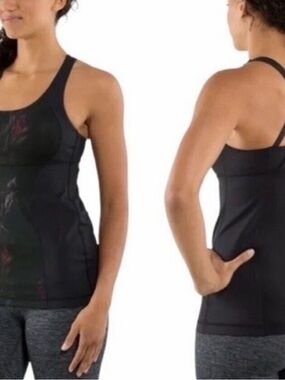 lululemon athletica Black Racerback Tank Top
